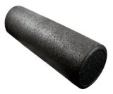 LuxFit Premium High Density Foam Roller 6 x 18 Round – Extra Firm With 1 Year Warranty black