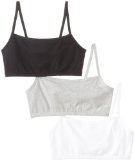 Fruit of the Loom Women’sCotton Pullover Sportsbra, White/Grey Heather/Black Hue, Size 34(Pack of 3)