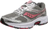 Saucony Women’s Cohesion 8 Road Running Shoe, Silver/Grey/Coral, 9 M US