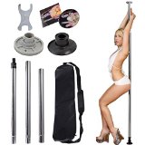 Tangkula Dance Pole Full Kit Exercise Fitness Club Party Dancing Silver