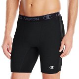 Champion Men’s Powerflex Compression Short 6 Inch, Black, Large