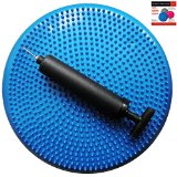 Air Stability Wobble Cushion, Blue, 35cm/14in Diameter, Balance Disc, Pump Included